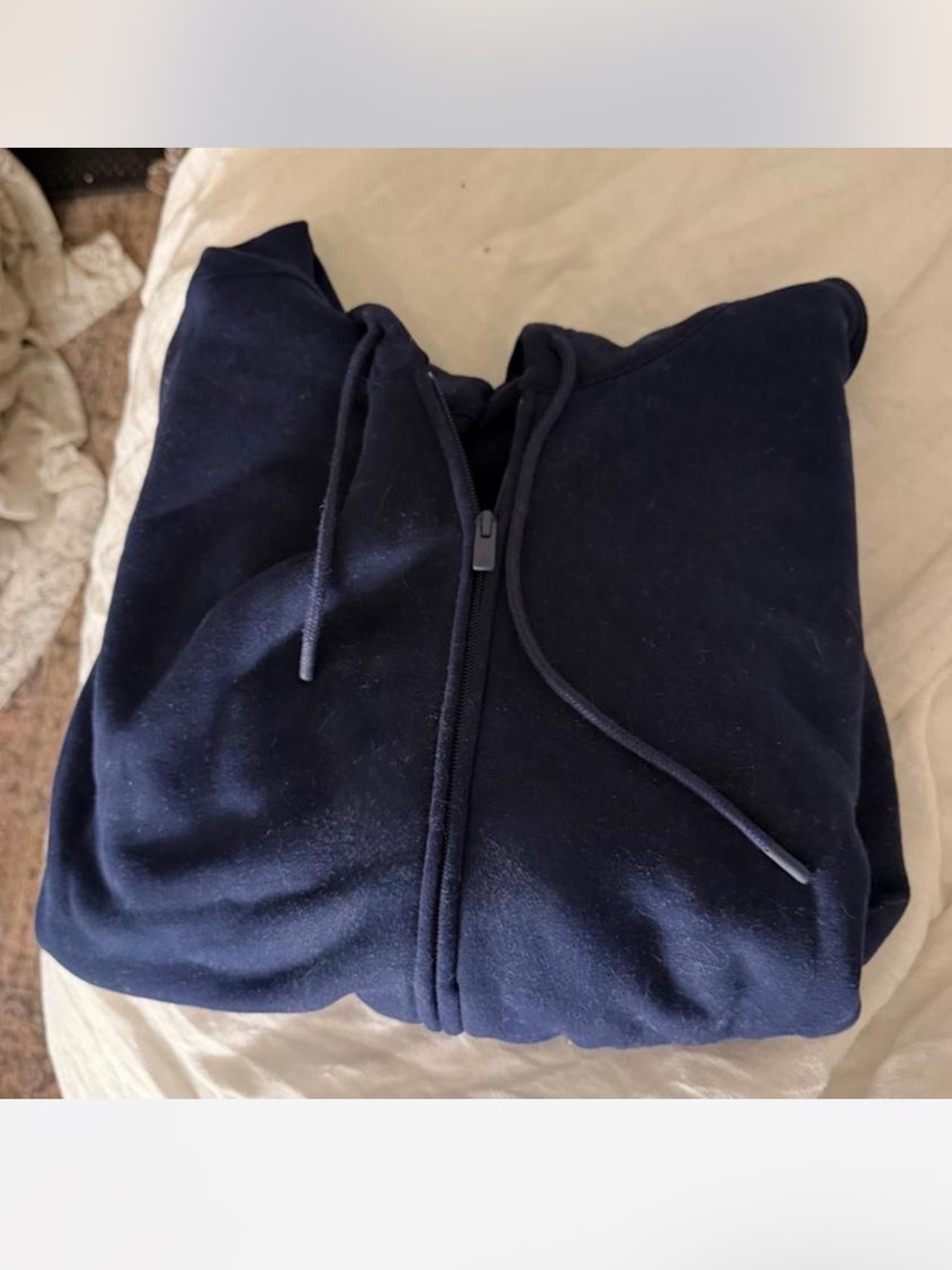 Aritzia Navy Zip-Up Sweatshirt Hoodie & Sweatpant Set